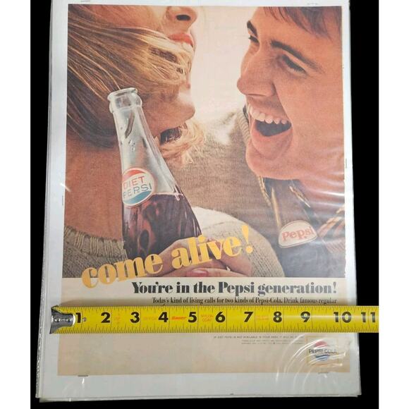 Vintage Pepsi Cola Magazine Ads Lot Of 6 Advertising Pages 50s 60s Art Decor - Picture 13 of 14